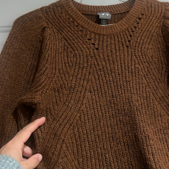 Worthington Tortoise Brown Crew Neck Ribbed Knit Sweater. Size XSmall - Picture 12 of 12